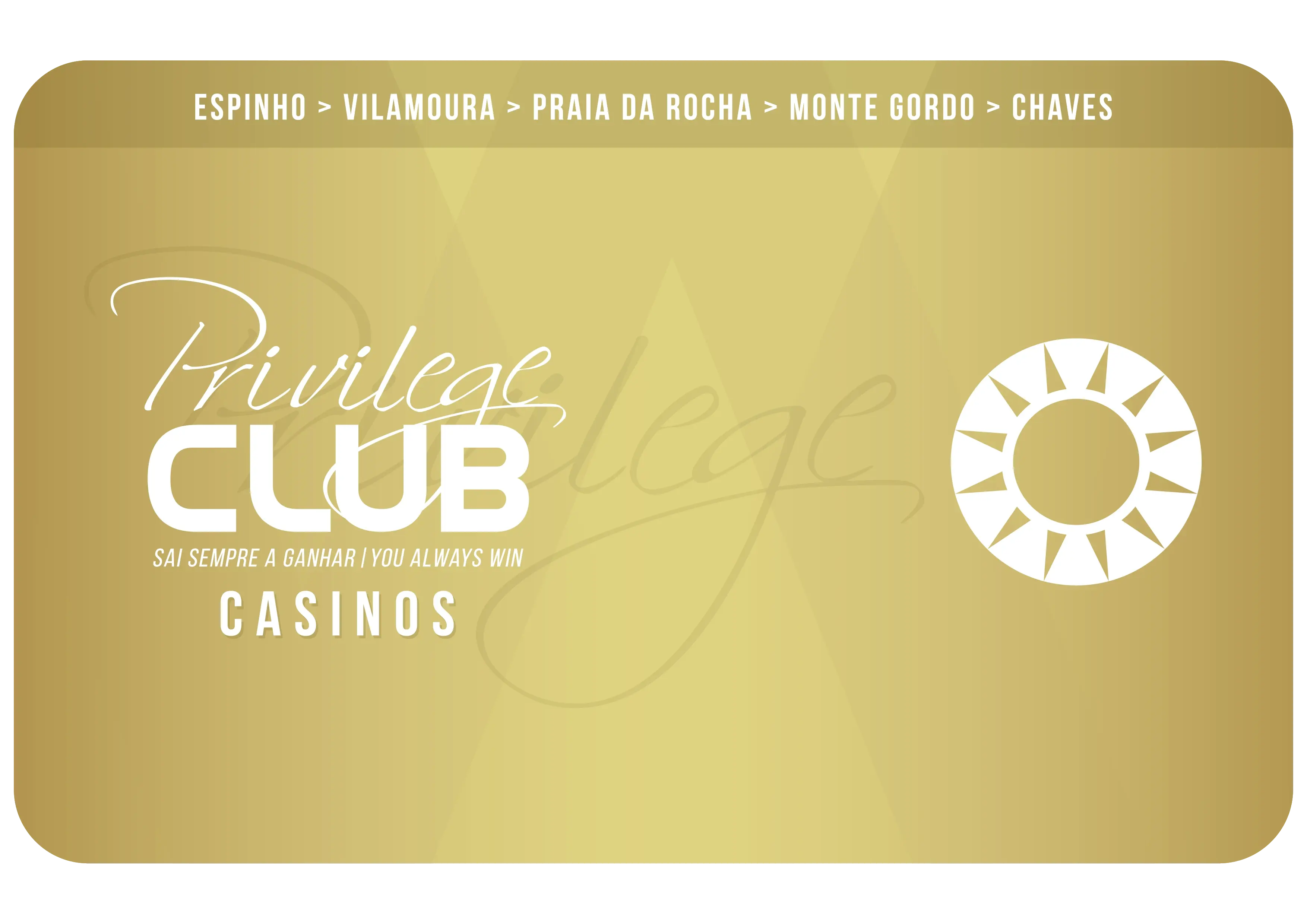 Tarjeta Privilege Club de los casinos Solverde Tarjeta Privilege Club de los casinos Solverde