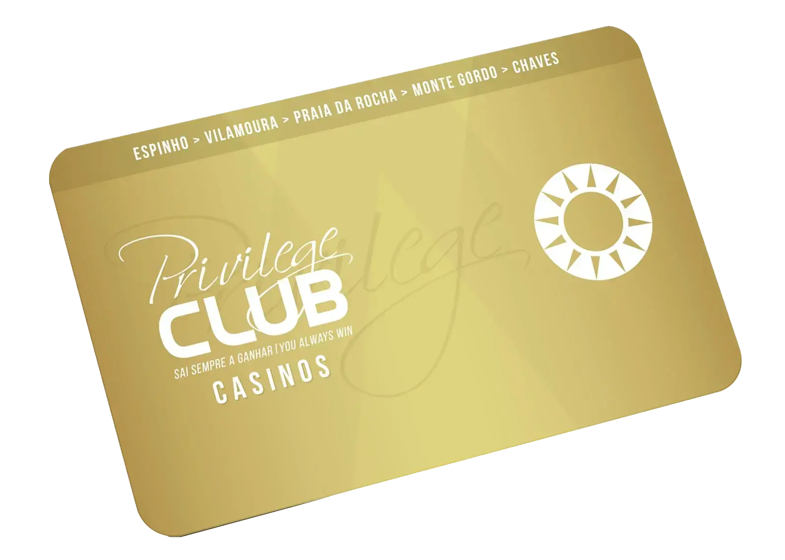 Tarjeta Privilege Club de los casinos Solverde Tarjeta Privilege Club de los casinos Solverde
